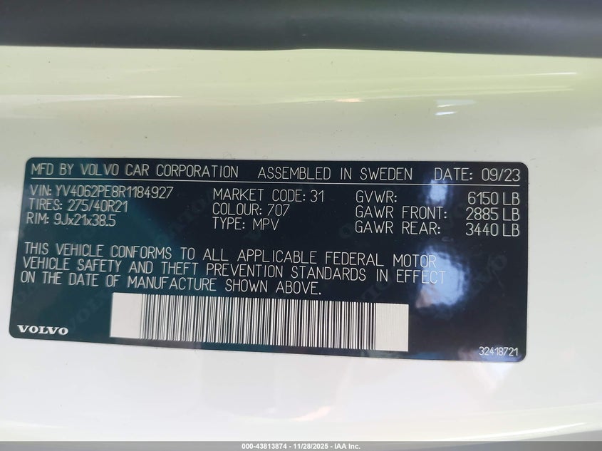 2024 Volvo Xc90 B6 Plus Bright Theme 7-Seater VIN: YV4062PE8R1184927 Lot: 43813874