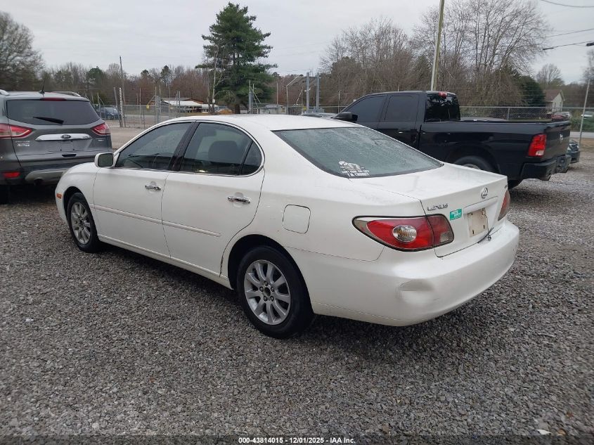 2004 Lexus Es 330 VIN: JTHBA30G745003361 Lot: 43814015