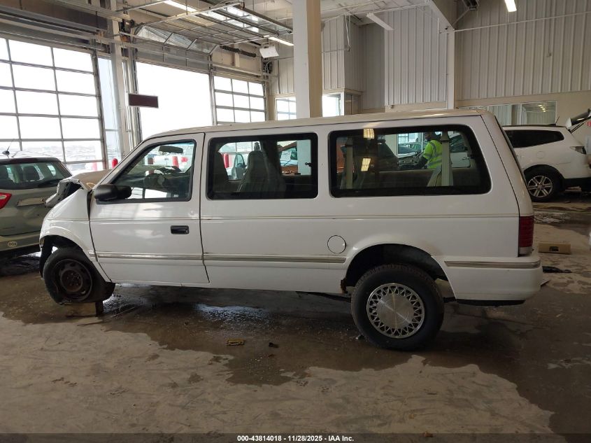 1993 Plymouth Grand Voyager Se VIN: 1P4GH44R2PX534086 Lot: 43814018