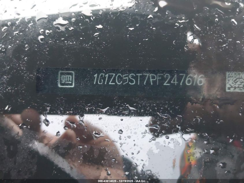 2023 Chevrolet Malibu Fwd 1Fl VIN: 1G1ZC5ST7PF247616 Lot: 43814025