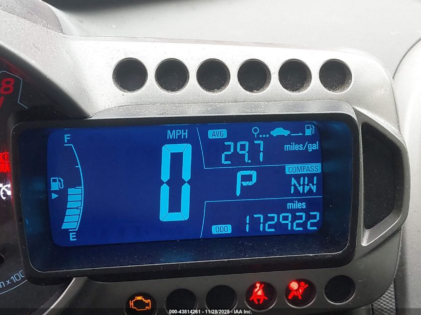 2013 Chevrolet Sonic Lt Auto VIN: 1G1JC5SB4D4189413 Lot: 43814261