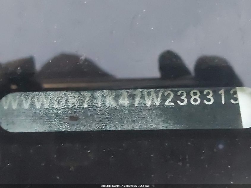 2007 Volkswagen Rabbit 4-Door VIN: WVWDR71K47W238313 Lot: 43814799