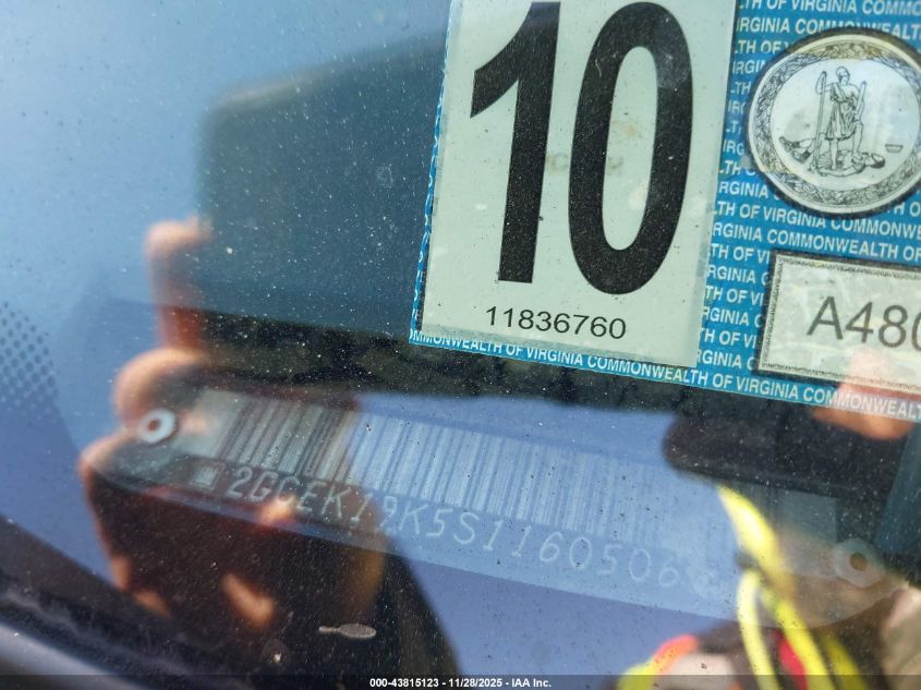 1995 Chevrolet Gmt-400 K1500 VIN: 2GCEK19K5S1160506 Lot: 43815123