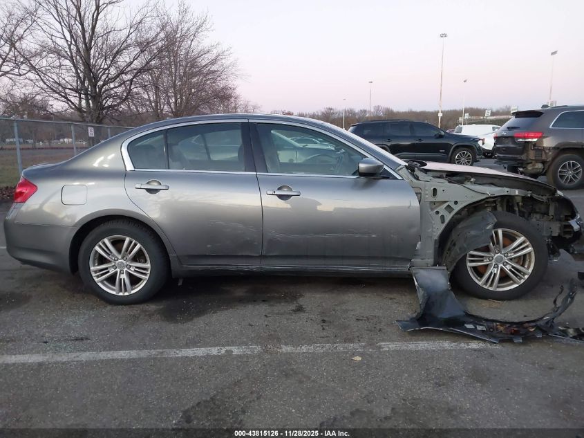 2011 Infiniti G25X VIN: JN1DV6AR0BM652358 Lot: 43815126