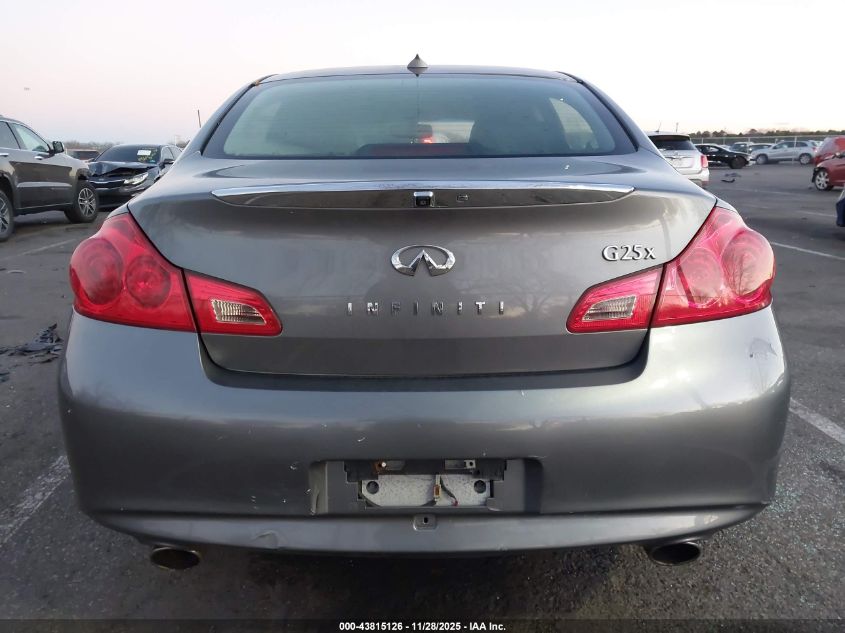 2011 Infiniti G25X VIN: JN1DV6AR0BM652358 Lot: 43815126