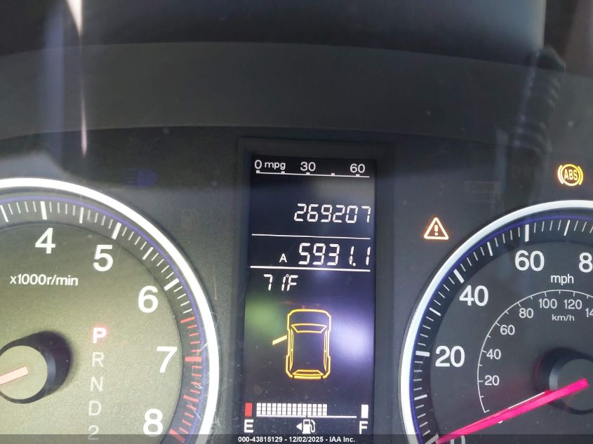 2009 Honda Cr-V Ex VIN: JHLRE38509C010343 Lot: 43815129