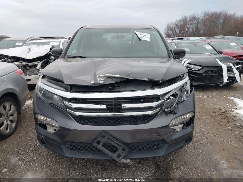 2016 Honda Pilot Lx VIN: 5FNYF6H17GB028178 Lot: 43815383