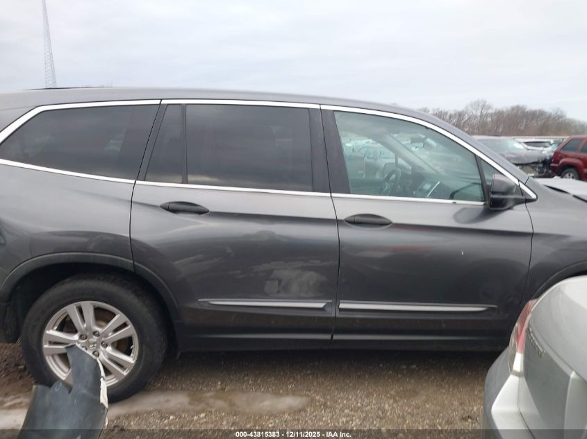 2016 Honda Pilot Lx VIN: 5FNYF6H17GB028178 Lot: 43815383