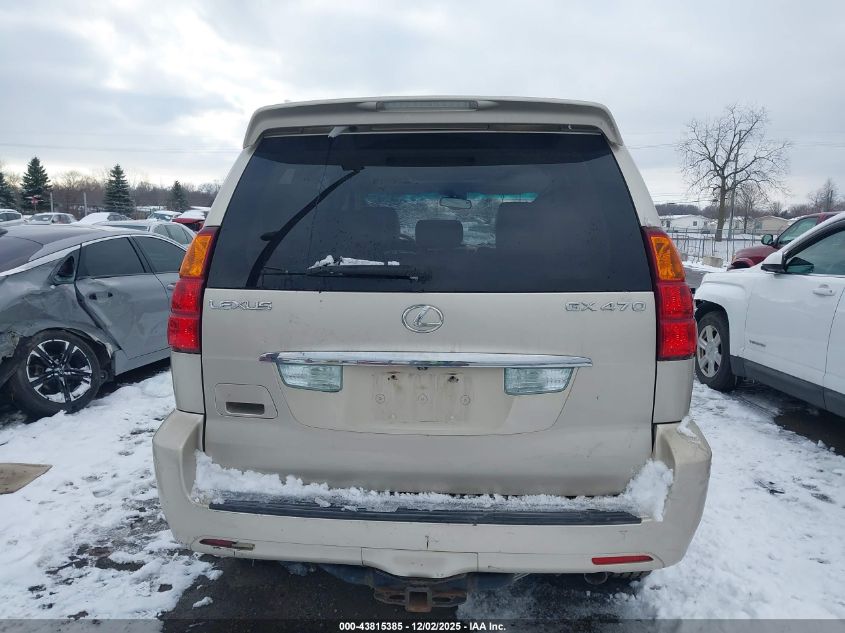 2006 Lexus Gx 470 VIN: JTJBT20X060103675 Lot: 43815385