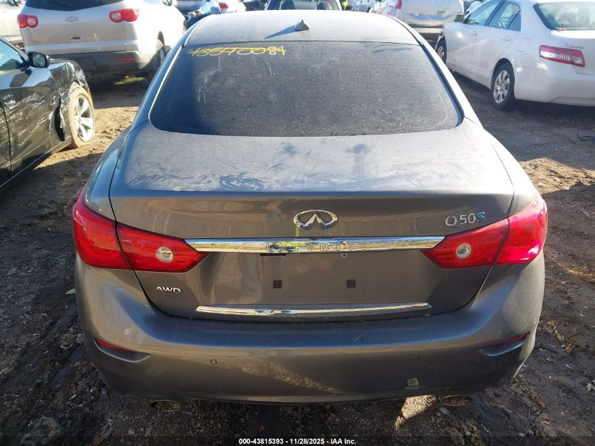 2014 Infiniti Q50 Hybrid Sport VIN: JN1AV7AR8EM702047 Lot: 43815393