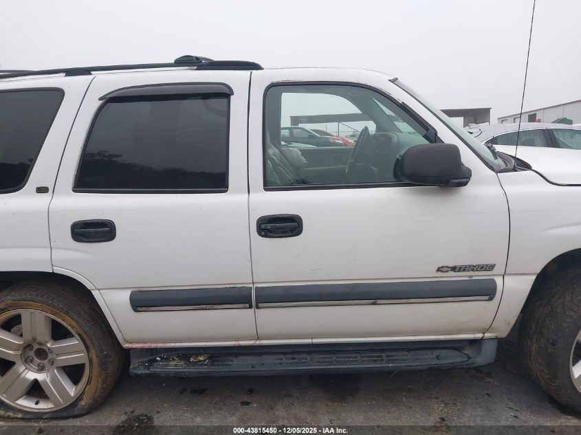 2002 Chevrolet Tahoe Ls VIN: 1GNEC13Z02R141413 Lot: 43815450