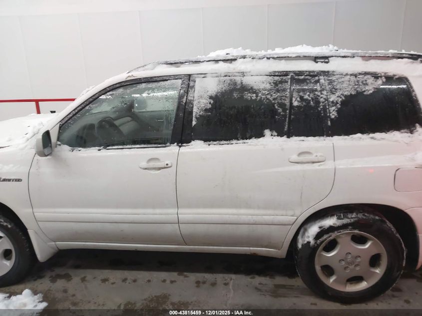 2005 Toyota Highlander Limited V6 VIN: JTEEP21A250083891 Lot: 43815459