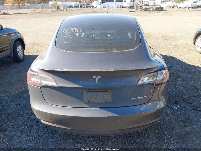 2022 Tesla Model 3 Performance Dual Motor All-Wheel Drive VIN: 5YJ3E1EC4NF261521 Lot: 43815533