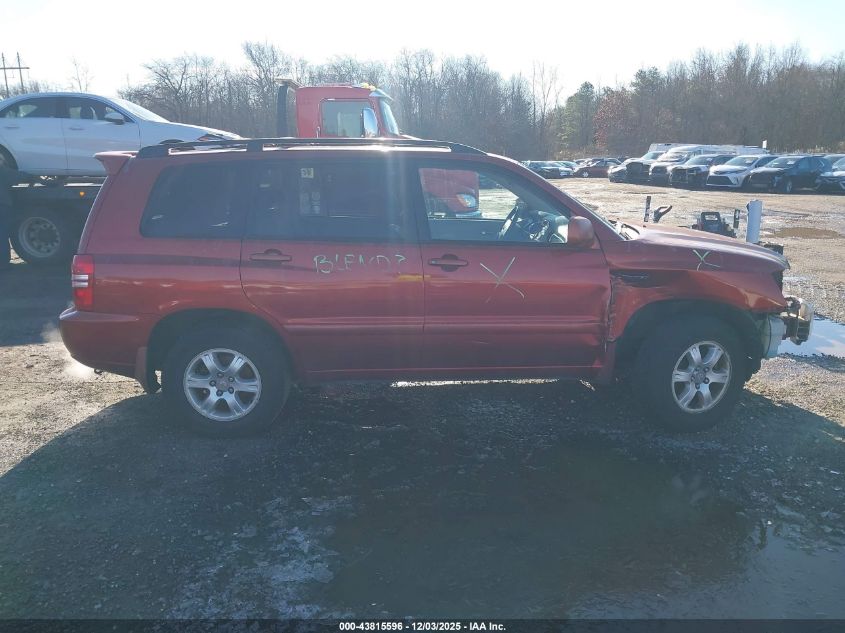 2001 Toyota Highlander V6 VIN: JTEHF21A810028985 Lot: 43815596