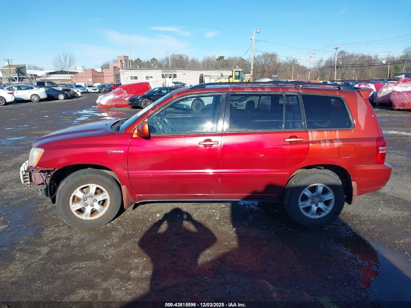 2001 Toyota Highlander V6 VIN: JTEHF21A810028985 Lot: 43815596
