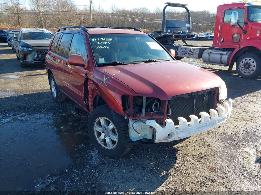 2001 Toyota Highlander V6 VIN: JTEHF21A810028985 Lot: 43815596