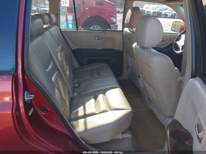 2001 Toyota Highlander V6 VIN: JTEHF21A810028985 Lot: 43815596