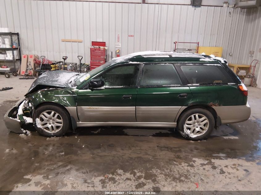 2002 Subaru Outback VIN: 4S3BH665127611656 Lot: 43815641