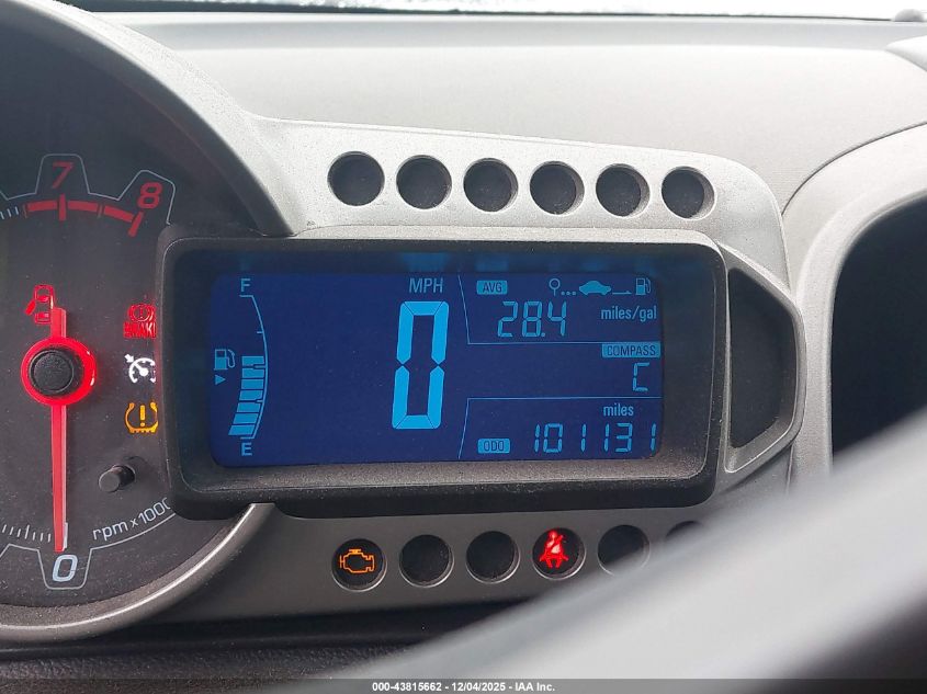 2013 Chevrolet Sonic Lt Manual VIN: 1G1JD6SG2D4174908 Lot: 43815662