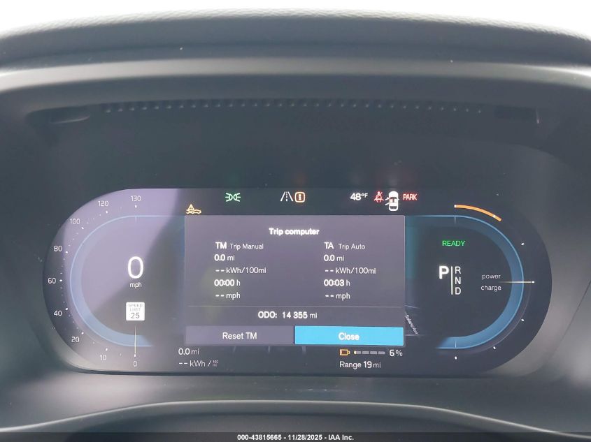 2025 Volvo Ex40 Twin Motor Core VIN: YV4ER3HJXS2504764 Lot: 43815665