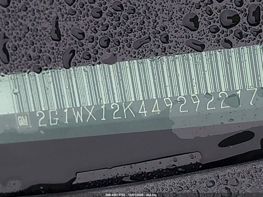 2004 Chevrolet Monte Carlo Ss VIN: 2G1WX12K449292217 Lot: 43815752