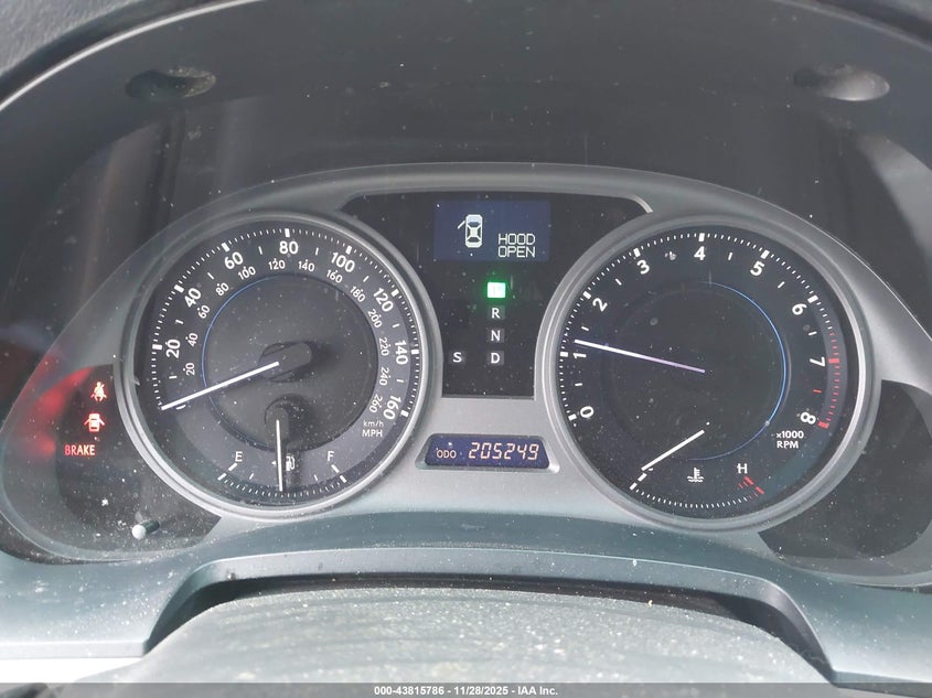 2007 Lexus Is 350 VIN: JTHBE262872008634 Lot: 43815786
