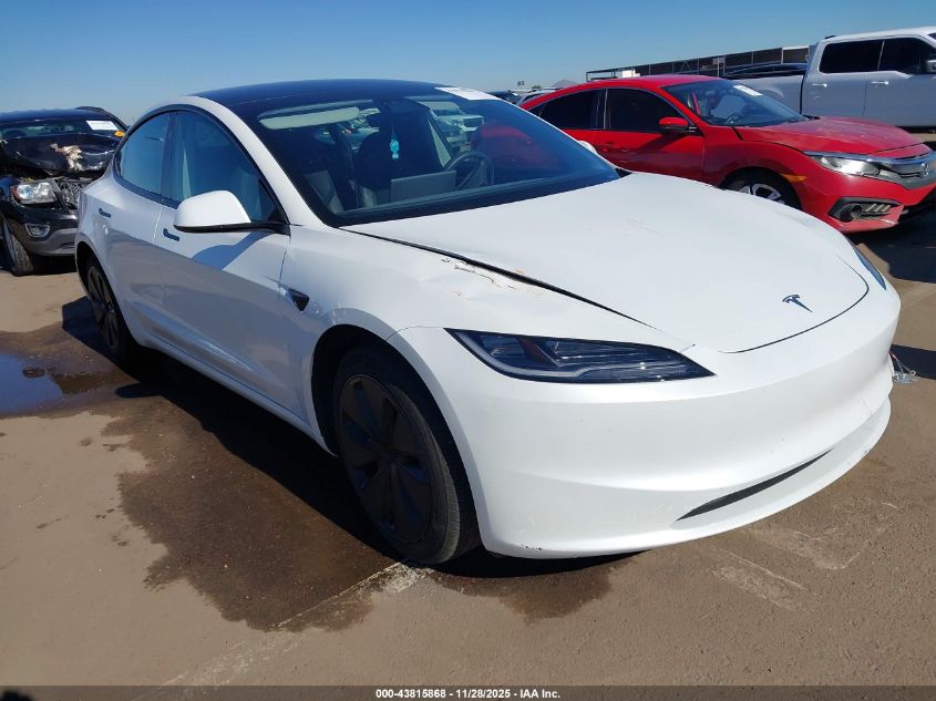 2024 Tesla Model 3 Long Range Dual Motor All-Wheel Drive/Rear-Wheel Drive VIN: 5YJ3E1EA5RF849478 Lot: 43815868