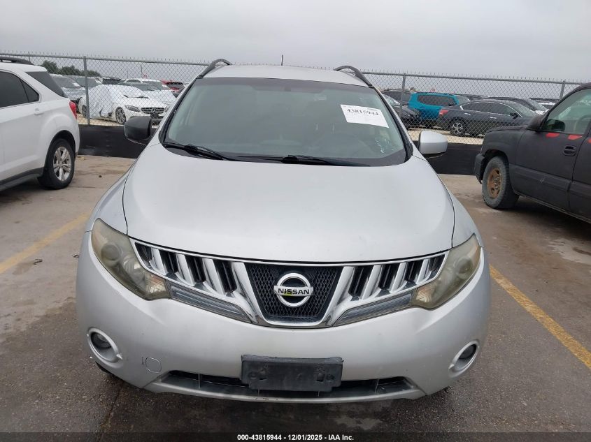 2009 Nissan Murano Sl VIN: JN8AZ18U69W030223 Lot: 43815944
