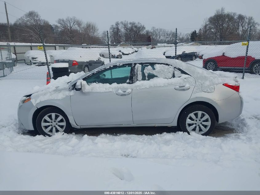 2016 Toyota Corolla Le VIN: 2T1BURHE3GC615580 Lot: 43816012