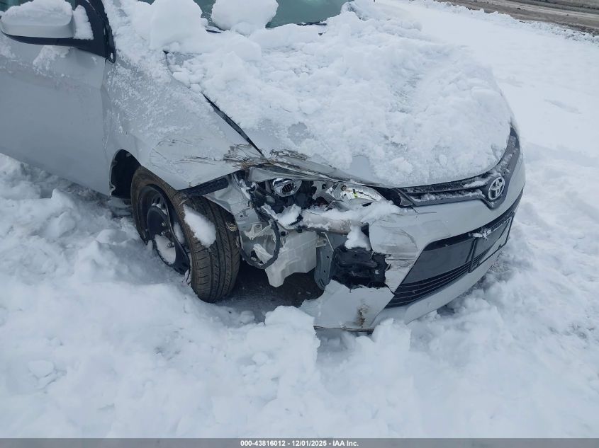 2016 Toyota Corolla Le VIN: 2T1BURHE3GC615580 Lot: 43816012