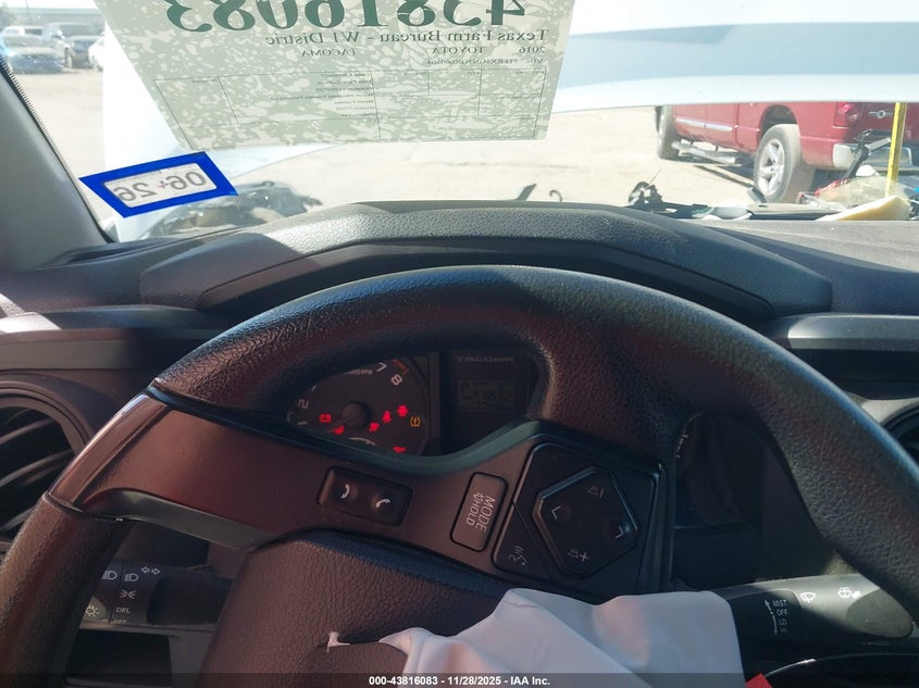 2016 Toyota Tacoma Sr VIN: 5TFRX5GN3GX060504 Lot: 43816083