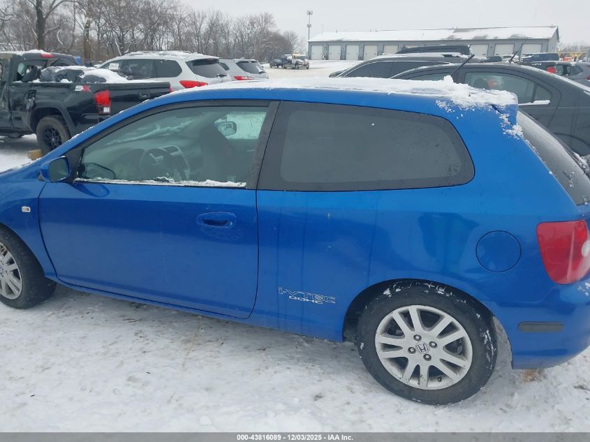 2003 Honda Civic Si VIN: SHHEP33503U406567 Lot: 43816089