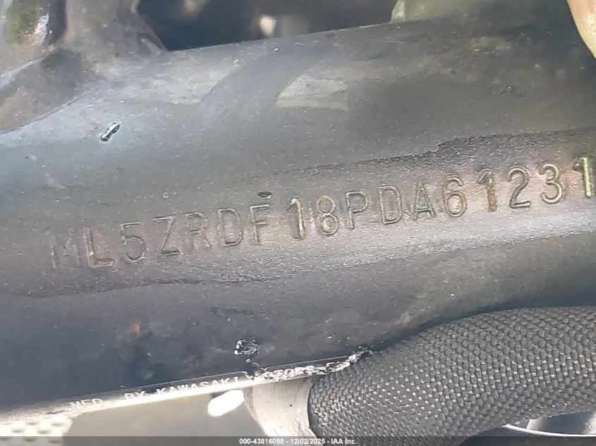 2023 Kawasaki Zr900 F VIN: ML5ZRDF18PDA61231 Lot: 43816098