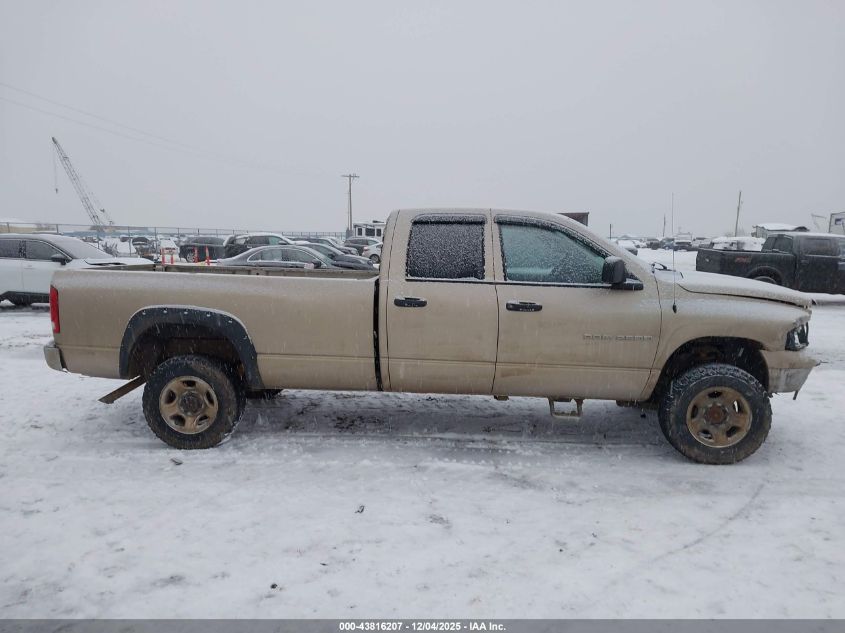 2003 Dodge Ram 2500 Slt/Laramie/St VIN: 1D7KU28D63J607296 Lot: 43816207