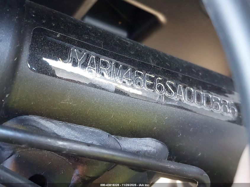 2025 Yamaha Mtn690 VIN: JYARM48E6SA000886 Lot: 43816328