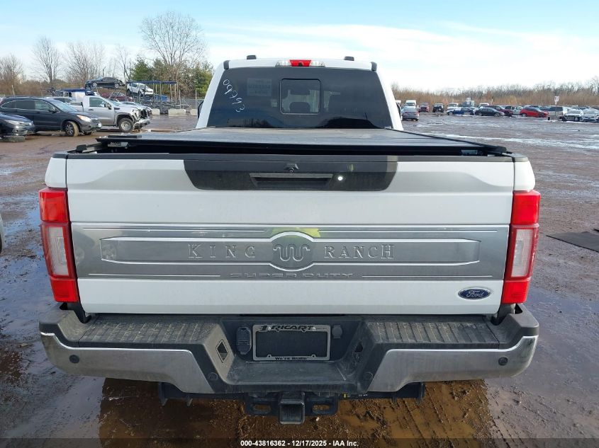 2022 Ford F-350 King Ranch VIN: 1FT8W3DT1NEG09793 Lot: 43816362