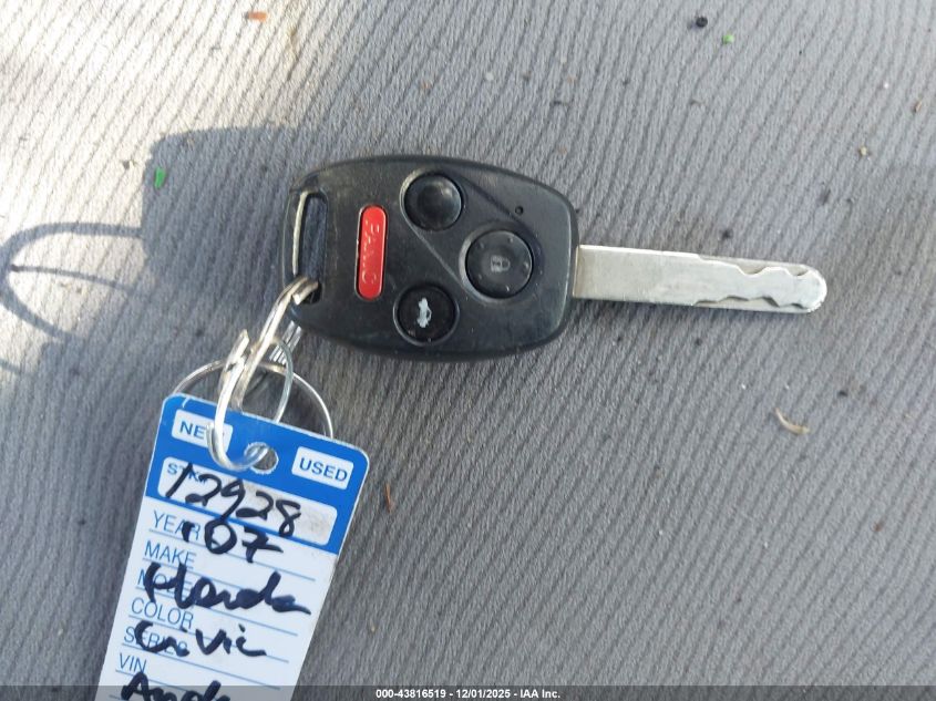 2007 Honda Civic Ex VIN: 1HGFA16857L054902 Lot: 43816519