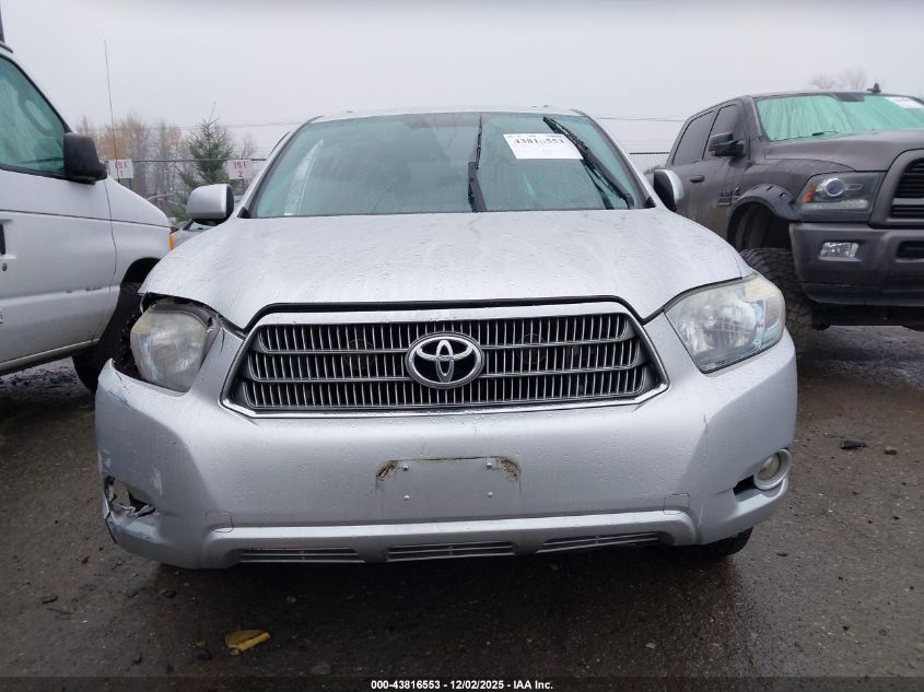 2008 Toyota Highlander Hybrid Limited VIN: JTEEW44A982021214 Lot: 43816553