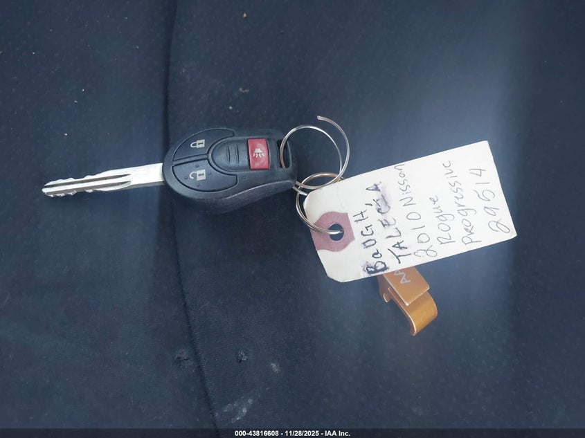 2010 Nissan Rogue S VIN: JN8AS5MV4AW101191 Lot: 43816608