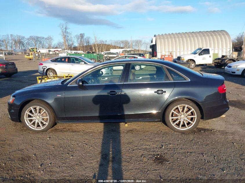 2014 Audi A4 2.0T Premium VIN: WAUFFAFL7EN025906 Lot: 43816728