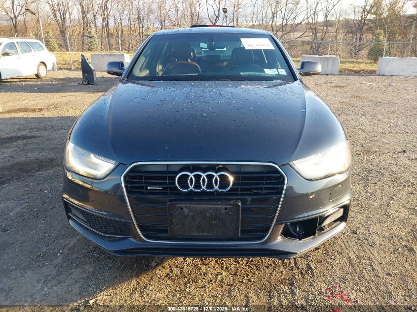 2014 Audi A4 2.0T Premium VIN: WAUFFAFL7EN025906 Lot: 43816728