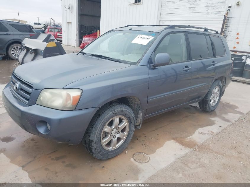 2006 Toyota Highlander V6 VIN: JTEDP21A360112635 Lot: 43816889