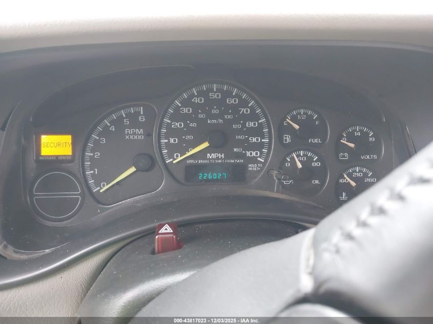 2001 Chevrolet Tahoe Ls VIN: 1GNEK13T91R115809 Lot: 43817023