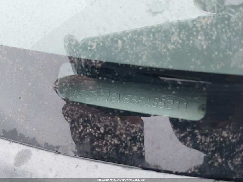 2006 Ford F-150 Lariat/Xlt VIN: 1FTPW12V56FA85211 Lot: 43817295