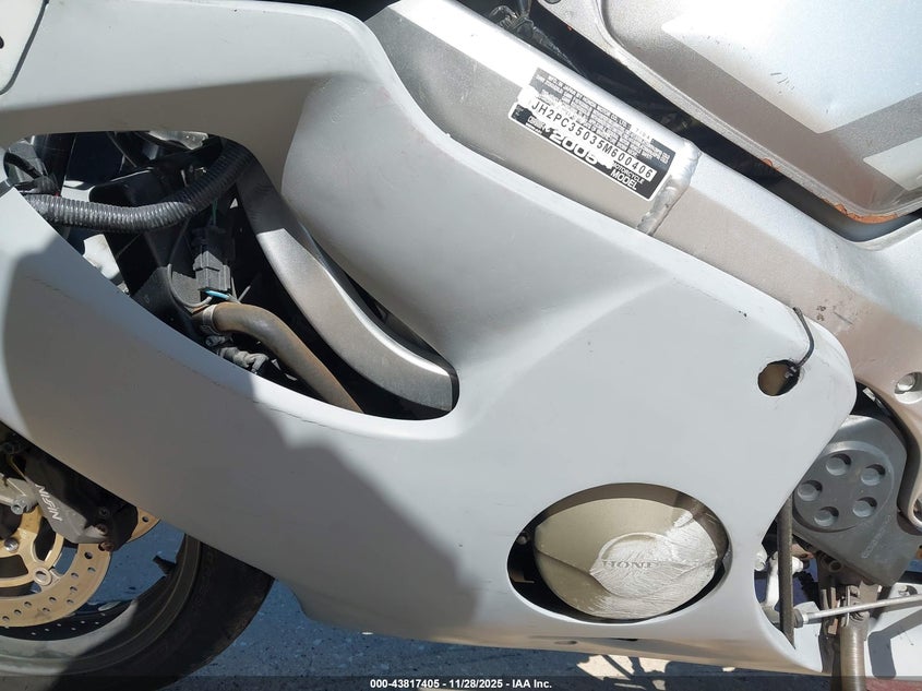 2005 Honda Cbr600 F4 VIN: JH2PC35035M600406 Lot: 43817405