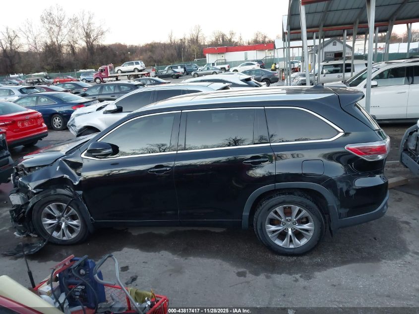 2015 Toyota Highlander Xle V6 VIN: 5TDJKRFH5FS133777 Lot: 43817417