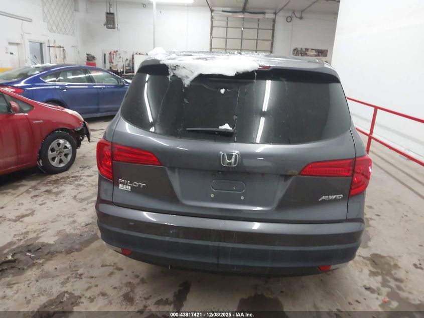 2017 Honda Pilot Ex-L VIN: 5FNYF6H50HB093006 Lot: 43817421