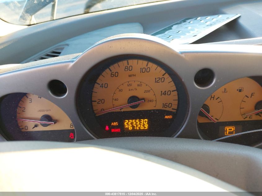 2004 Nissan Murano Sl VIN: JN8AZ08W44W337054 Lot: 43817515