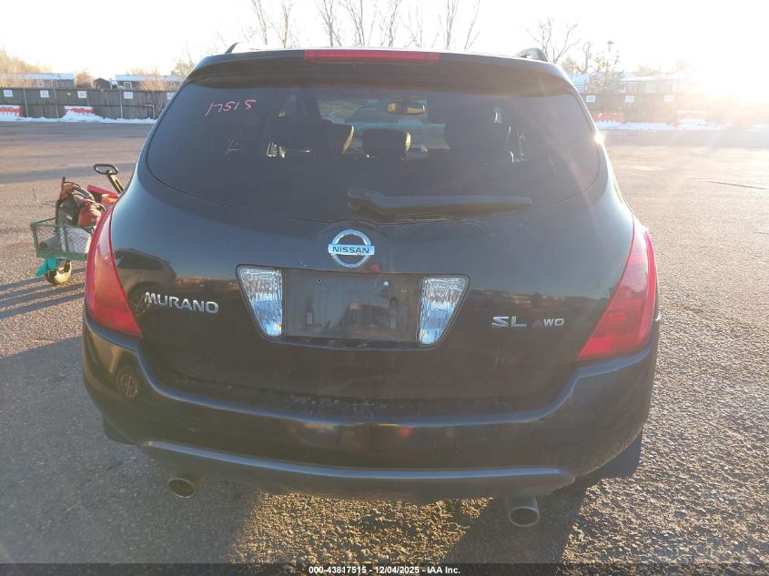 2004 Nissan Murano Sl VIN: JN8AZ08W44W337054 Lot: 43817515