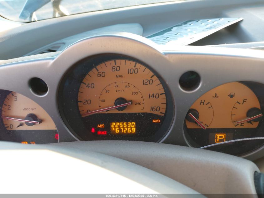 2004 Nissan Murano Sl VIN: JN8AZ08W44W337054 Lot: 43817515